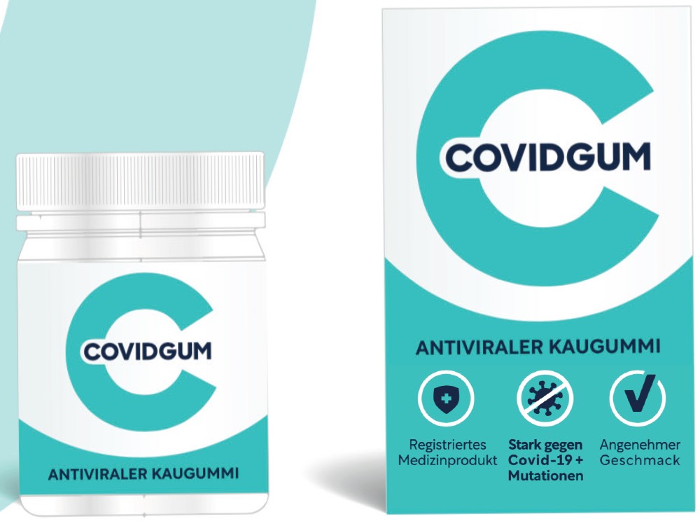 Covidgum - Antiviraler Kaugummi | 30 Stück | Reduktion der Viruslast um bis zu 90% 