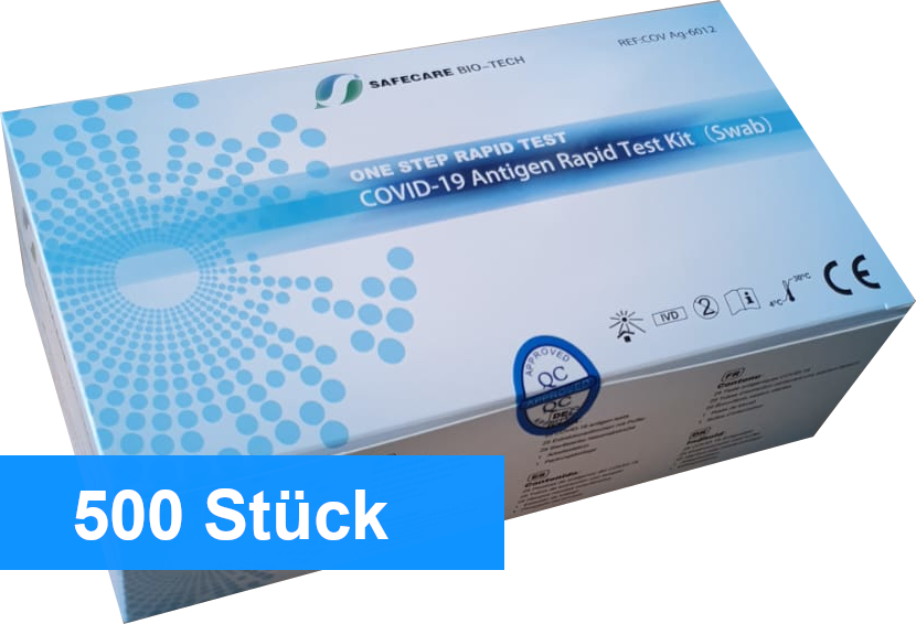 Safecare Covid-19 Antigen-Schnelltest - 500 Stück (20 x 25er Packung)