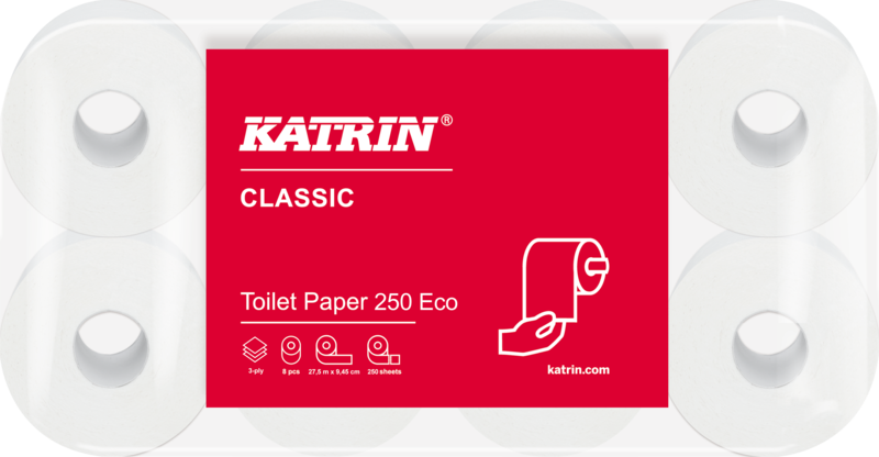 Katrin | Classic Toilet | Toilettenpapier | 250 Blatt | 3-lagig
